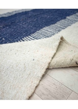 Ivory blue kilim rug - 145 €
