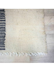 Tapis kilim bleu ivoire 120 x 213 cm - 145 €