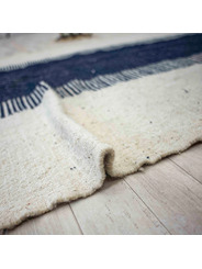 Ivory blue kilim rug - 145 €