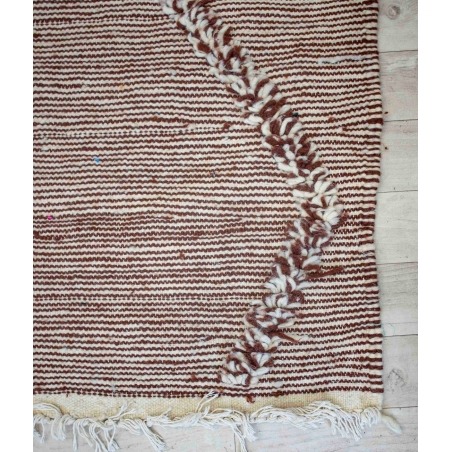 Tapis kilim marron ivoire 120 x 213 cm - 221 €