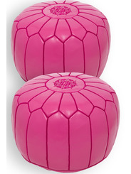 Pack 2 poufs en Fuchsia - 183 €