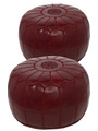 Pack 2 poufs marron - 183 €