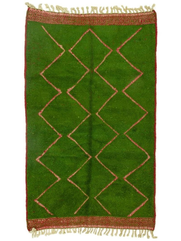 Tapis vert Beni Ouarain 142 x 236 cm - 299 €