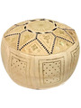 Leather pouf Fes style - 75 €