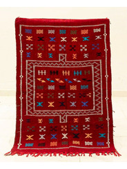 Tapis kilim rouge 97 x 142 cm - 83 €