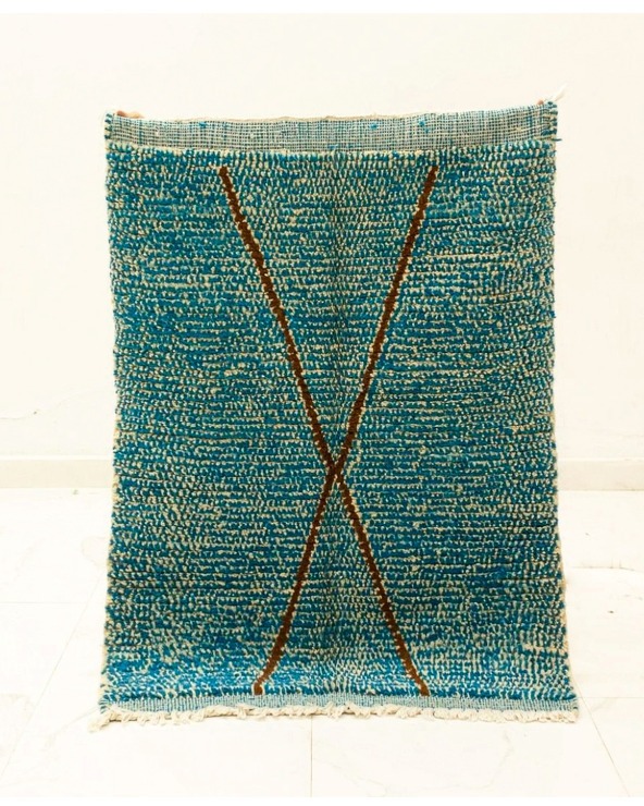 green Moroccan rug 106 x 148 cm - 242 €