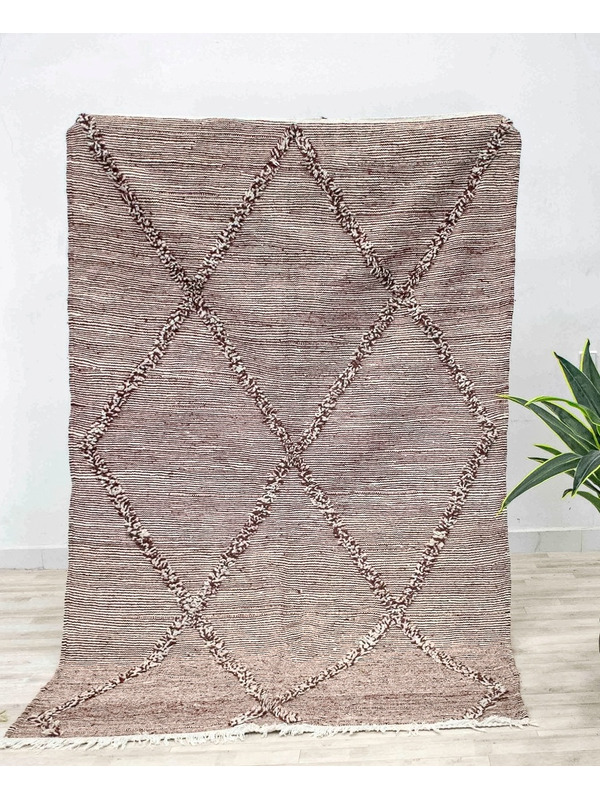 Tapis kilim marron ivoire 120 x 213 cm - 221 €