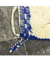 Berber wool rug with blue diamonds - 86 €
