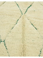 Authentic Green and Ivory moroccan Rug - 86 €