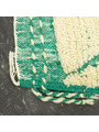 Authentic Green and Ivory moroccan Rug - 86 €