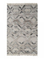 Boho cream and grey Rug with Fringes - 149 €