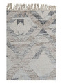 Boho cream and grey Rug with Fringes - 149 €