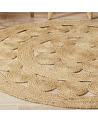 tapis rond jute tressé motif fleur 200 cm - 129 €