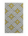 Tapis gris et jaune aux losanges 120 X 160 cm - 63 €