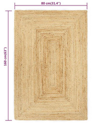 Tapis jute rectangulaire 80 X 160 CM - 49 €