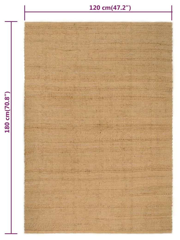 Tapis rectangulaire jute 120 x 180 cm - 64 €