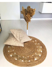 copy of Boho cream and grey Rug with Fringes - 33 €