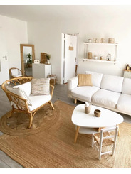 copy of Boho cream and grey Rug with Fringes - 33 €