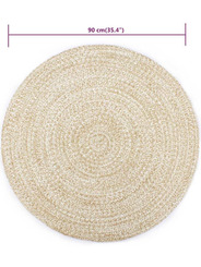 tapis jute blanc 90 cm - 33 €