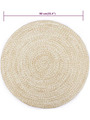 tapis jute blanc 90 cm - 33 €