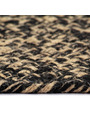 Tapis jute et noir 90 cm - 37 €