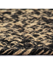 Tapis jute et noir 150 cm - 72 €