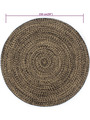 Tapis jute et noir 150 cm - 72 €