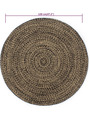 Tapis jute et noir 120 cm - 53 €