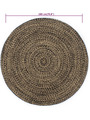 Tapis jute et noir 180 cm - 95 €