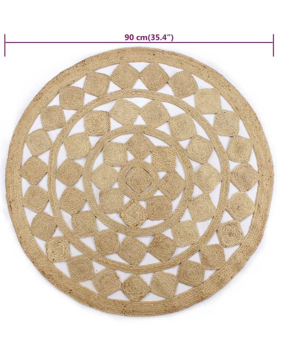 tapis rond 120 cm en jute - 49 €