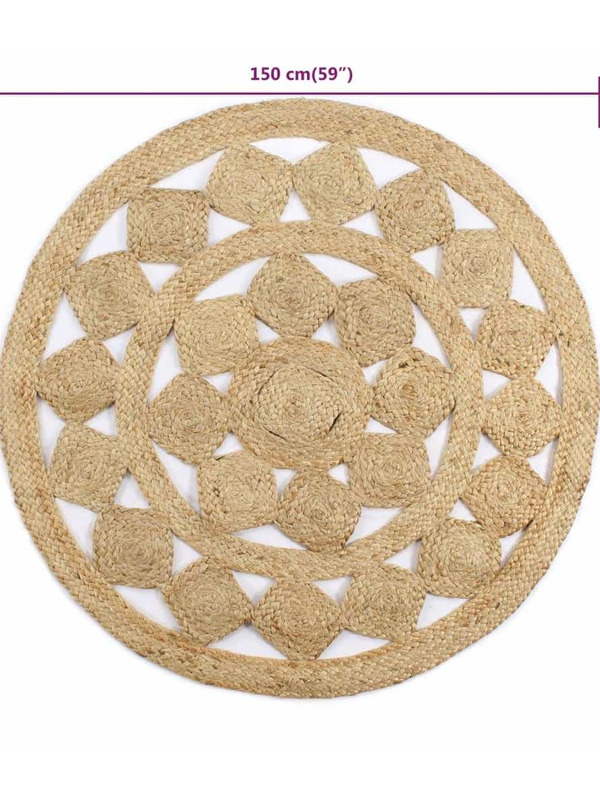 tapis rond jute 150 cm - 65 €