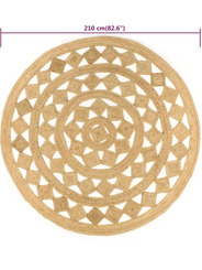 tapis rond en jute 210 cm - 119 €