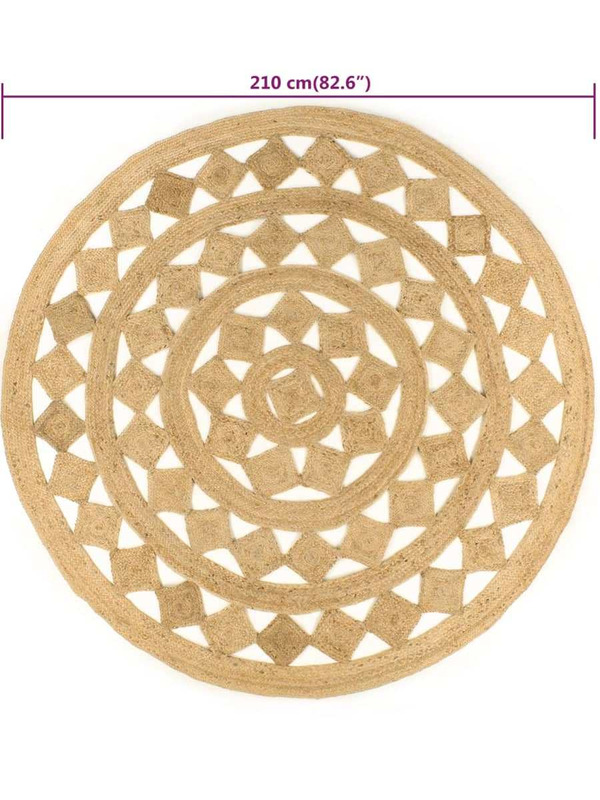 tapis rond en jute 210 cm - 119 €