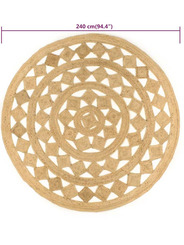 Tapis rond en jute 240 cm - 159 €