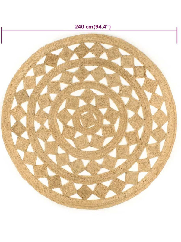 Tapis rond en jute 240 cm - 159 €