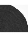 Tapis jute noir rond 180 cm - 149 €