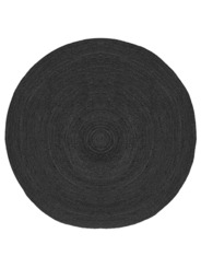 Tapis jute noir rond 180 cm - 149 €