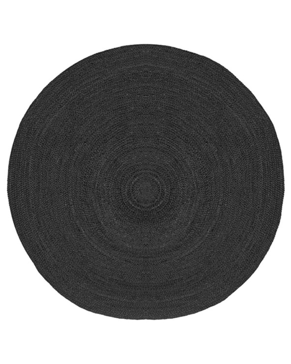 Tapis jute noir rond 180 cm - 149 €