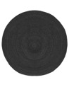 Tapis jute noir rond 180 cm - 149 €