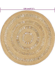 Tapis rond jute 120 cm - 48 €