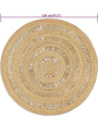 Tapis rond jute 120 cm - 48 €