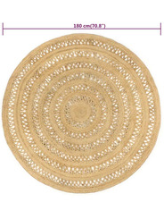 Tapis rond jute 180 cm - 86 €