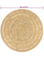 Tapis rond jute 180 cm - 86 €