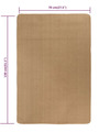 Tapis jute rectangulaire 70 x 130 cm avec support latex - 32 €