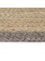 Tapis jute et bord gris 90 cm - 29 €