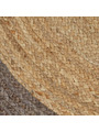 Tapis jute et bord gris 120 cm - 75 €