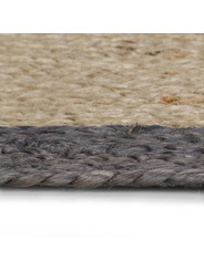 Tapis jute 240 cm bord noir - 159 €