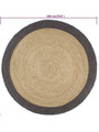 Tapis jute 180 cm bord noir - 89 €