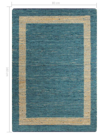 tapis bleu canard - 45 €