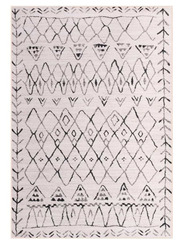 Tapis blanc et losanges noir 160 X 230 CM - 75 €